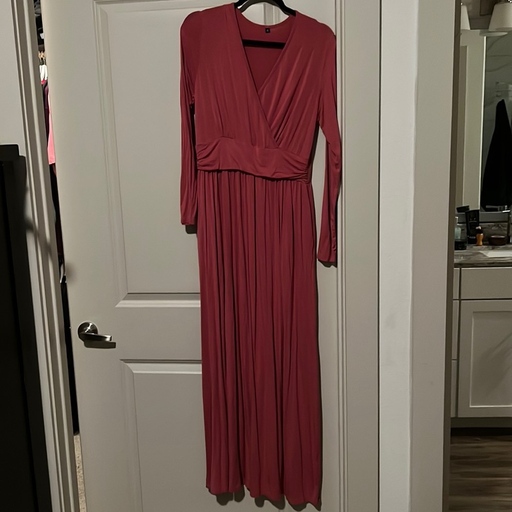 PEACH MAXI COMFY DRESS!